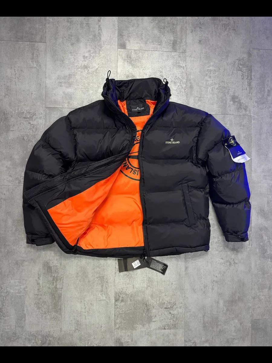 Пуховик зимний Stone island без капюшона оверсайз - Одежда в Мурманск - фото 2