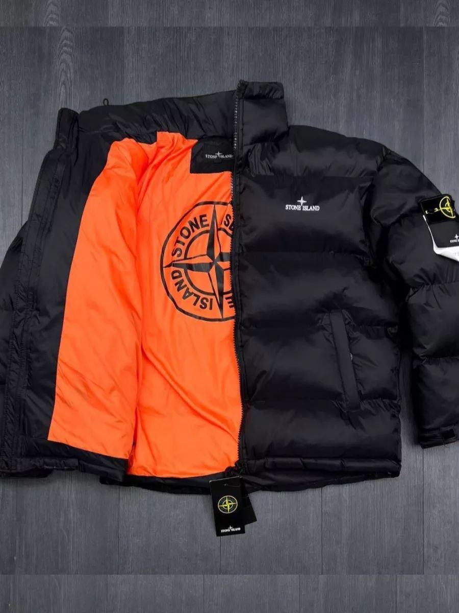 Пуховик зимний Stone island без капюшона оверсайз - Одежда в Мурманск - фото 3