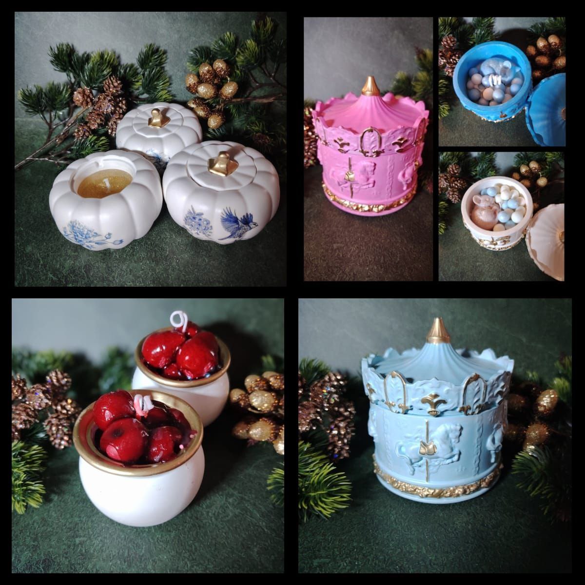 Ароматные свечи ручной работы с символикой Нового года - частное объявление в Томск