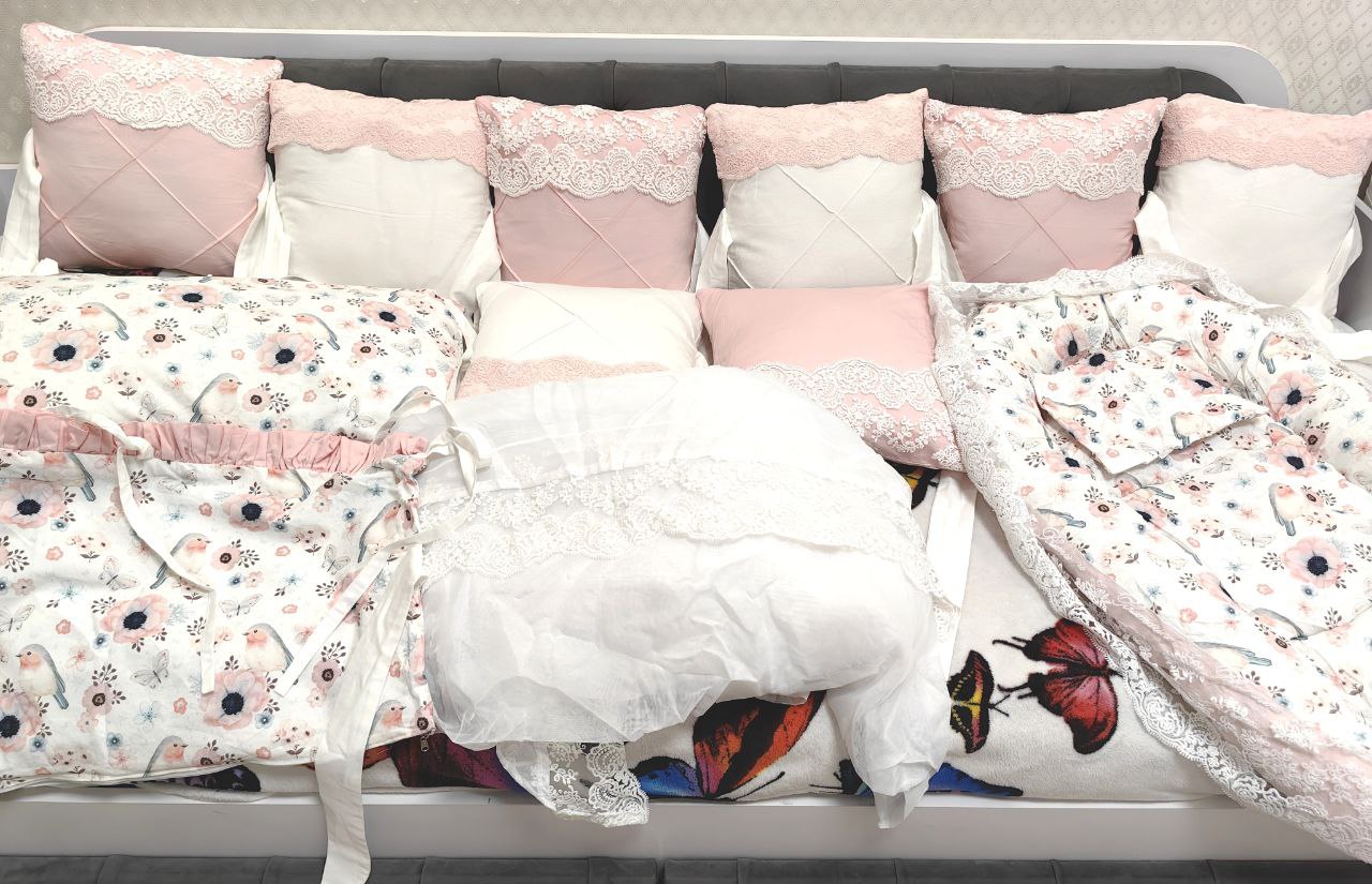 Комплект бортики в кроватку с балдахином и коконом - Товары для детей в Сургут - фото 5