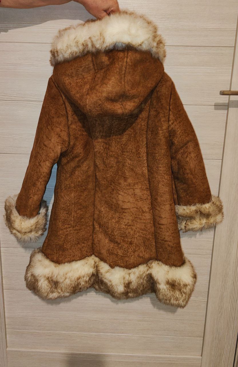 Дублёнка на девочку 8 лет и шапка с варежками мышонок - Одежда в Белгород - фото 3