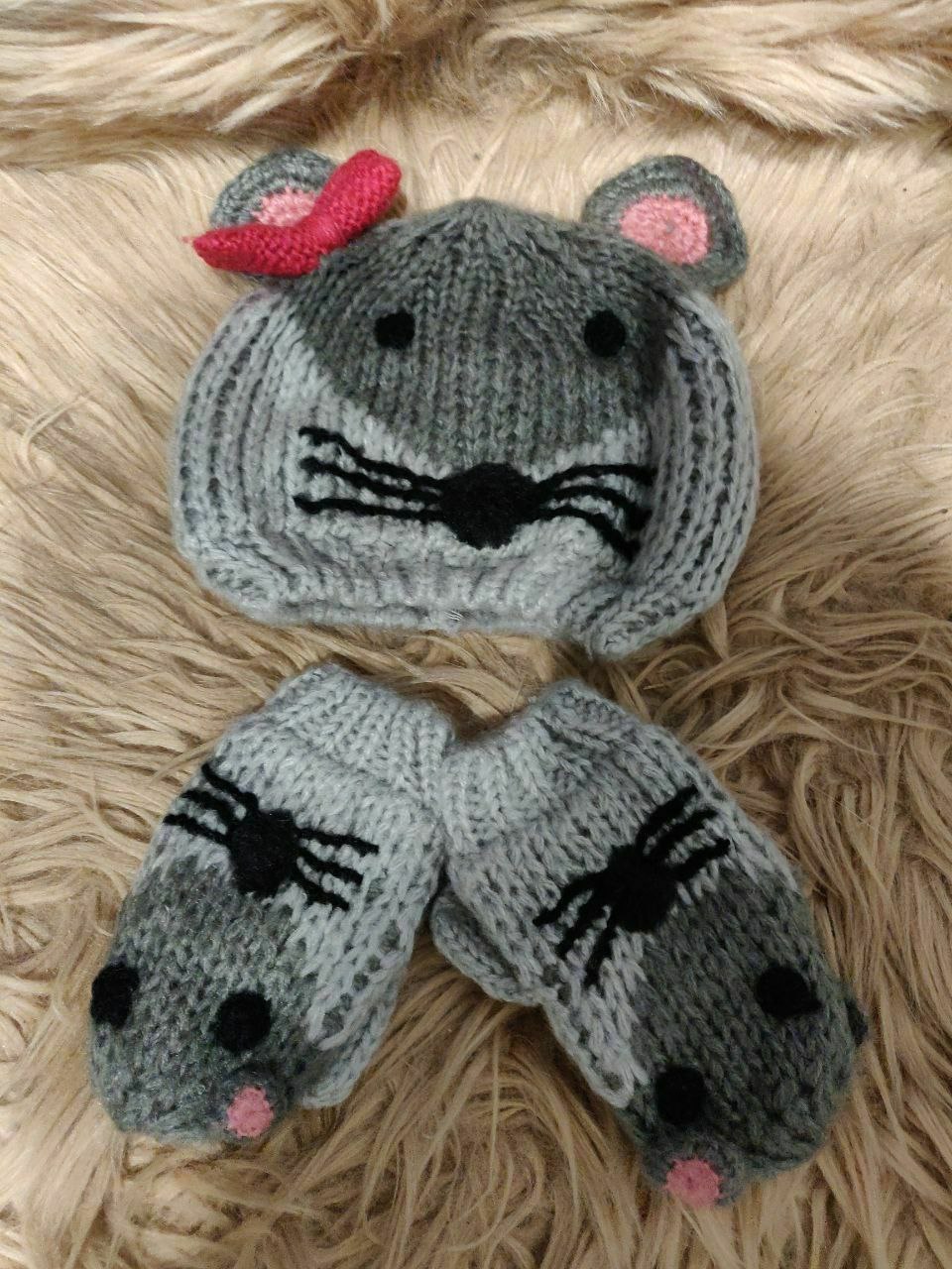 Дублёнка на девочку 8 лет и шапка с варежками мышонок - Одежда в Белгород - фото 4