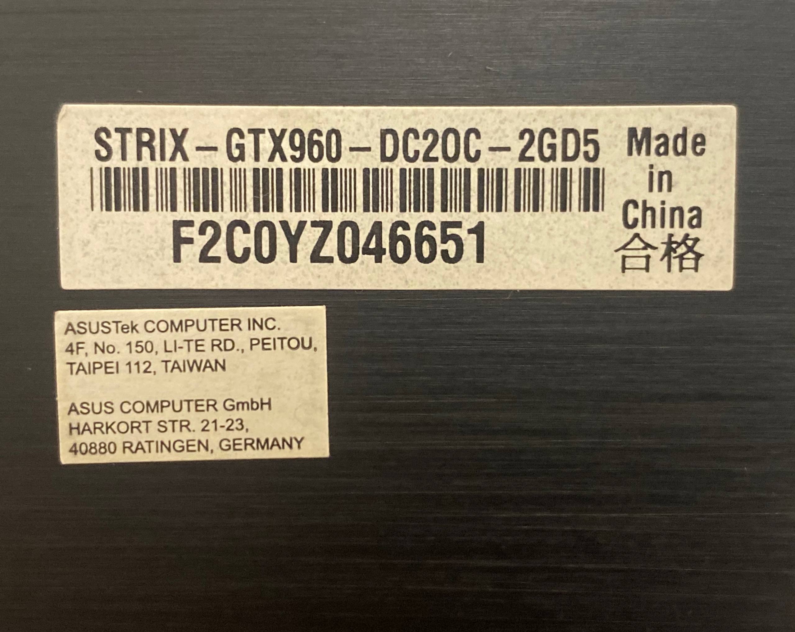 Видеокарта Asus GeForce GTX 960 STRIX 2Gb - Электроника в Балашиха - фото 2