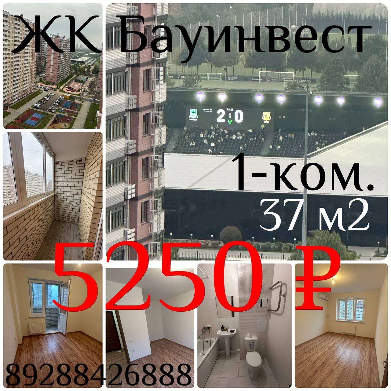 1-комнатная квартира в ЖК Бауинвест - Недвижимость в Краснодар