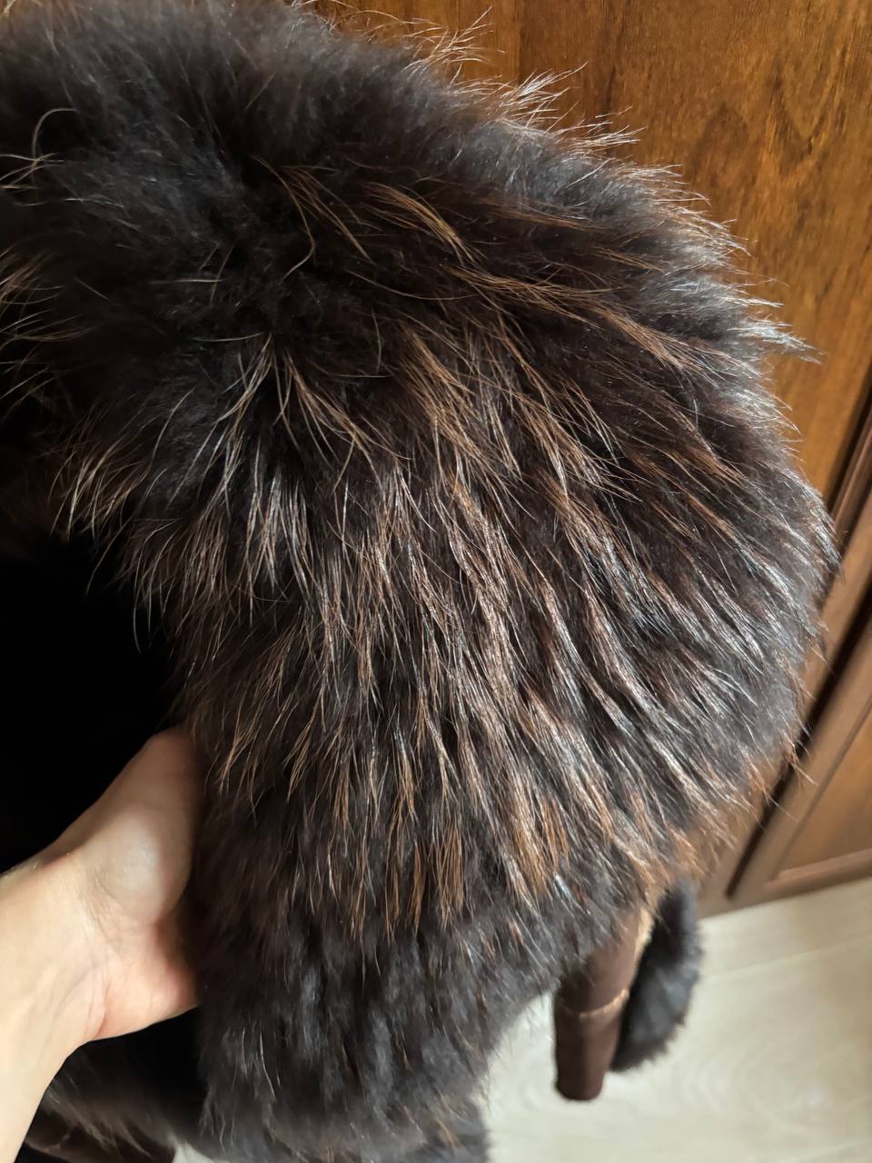 Натуральная дубленка с песцовым воротником - Одежда в Люберцы - фото 4