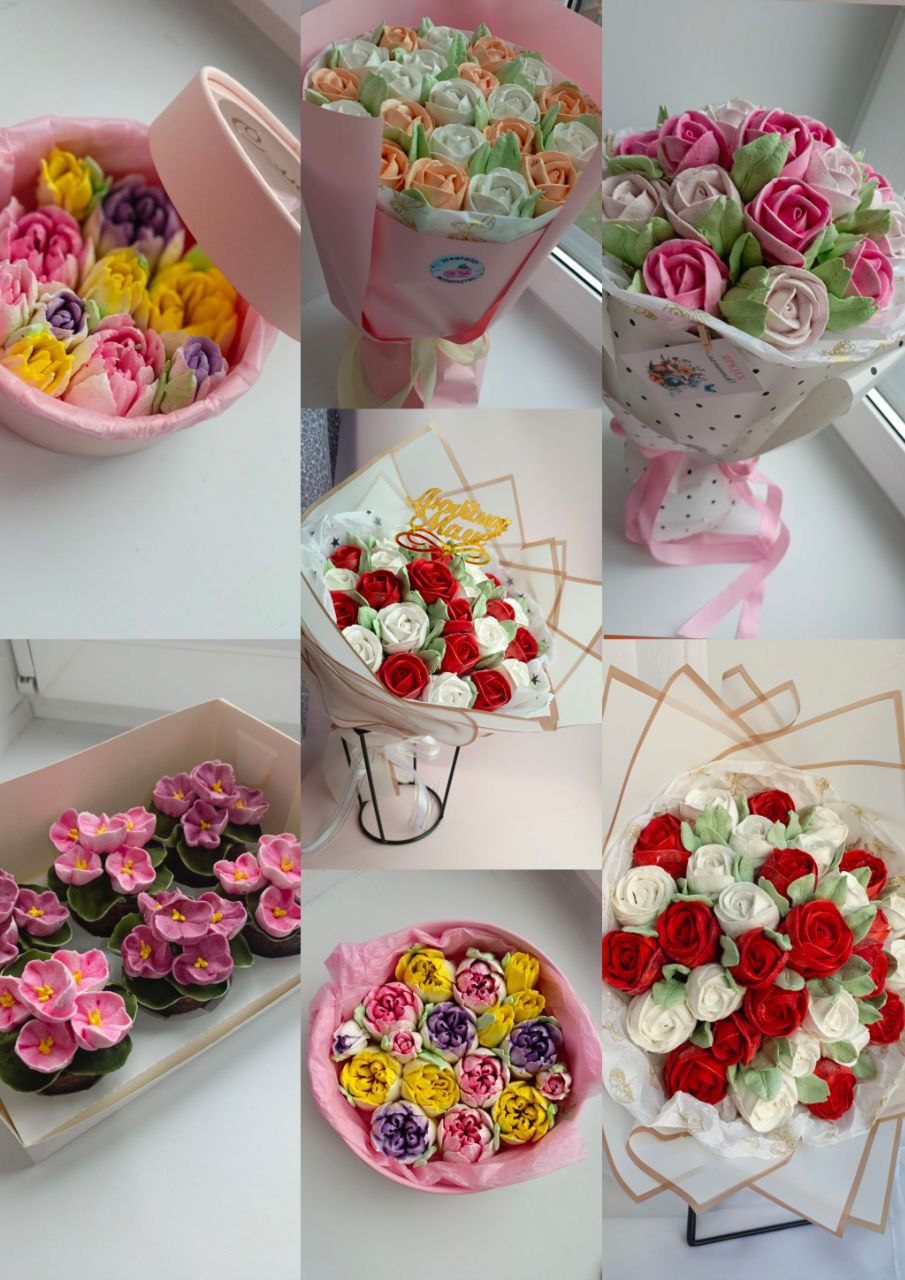 Заказы на букеты из зефира и пирожные - Услуги в Балашиха