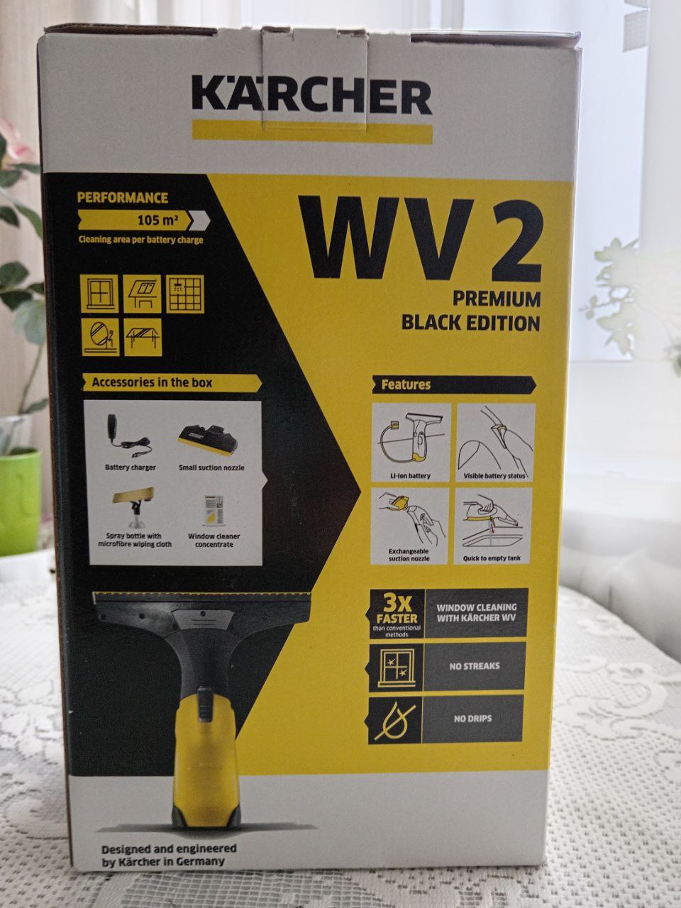 Стеклоочиститель Karcher WV2 Premium Black Edition - Электроника в Калининград - фото 3
