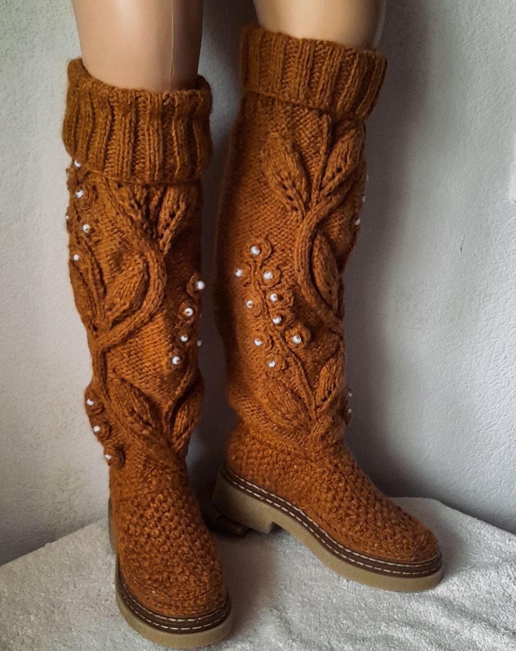 Рукавички Норковые Вязаные зимние Сапожки - частное объявление в Ижевск