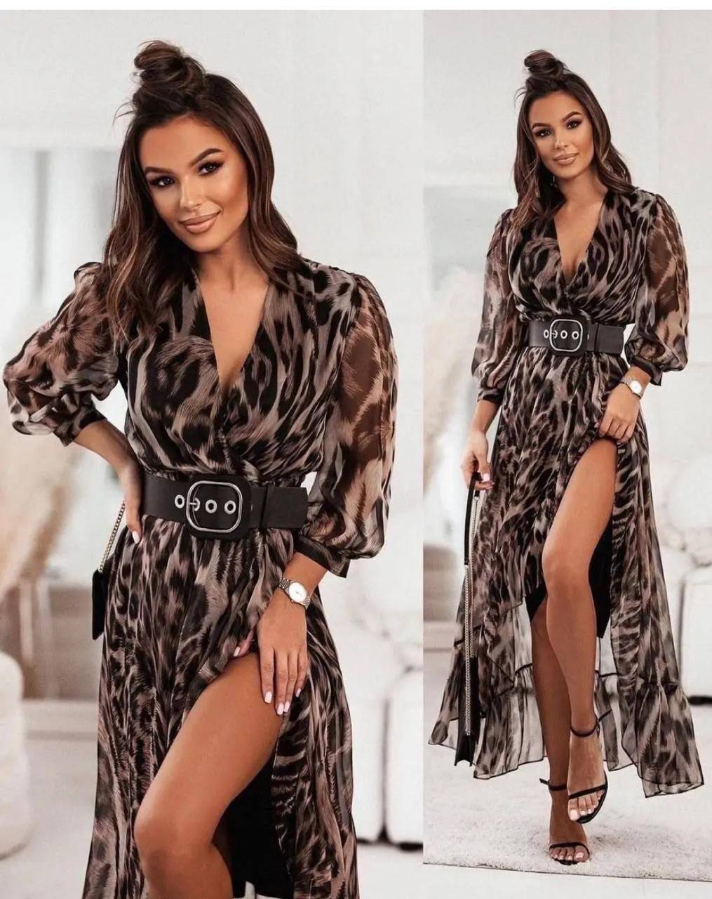 Шифоновое эффектное платье на подкладе - Одежда в Москва - фото 4