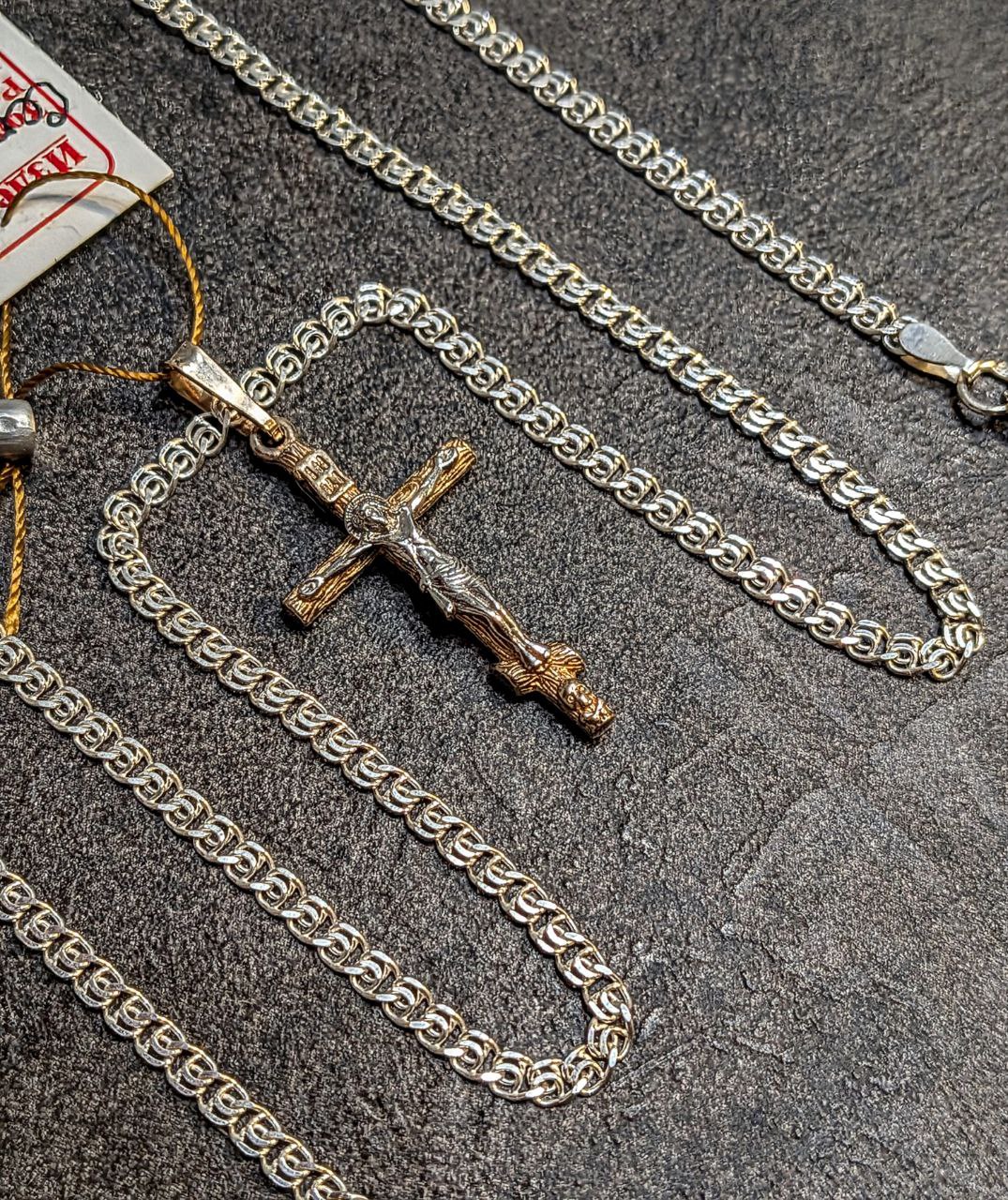 Серебряная цепь и крест 925 пробы - частное объявление в Томск