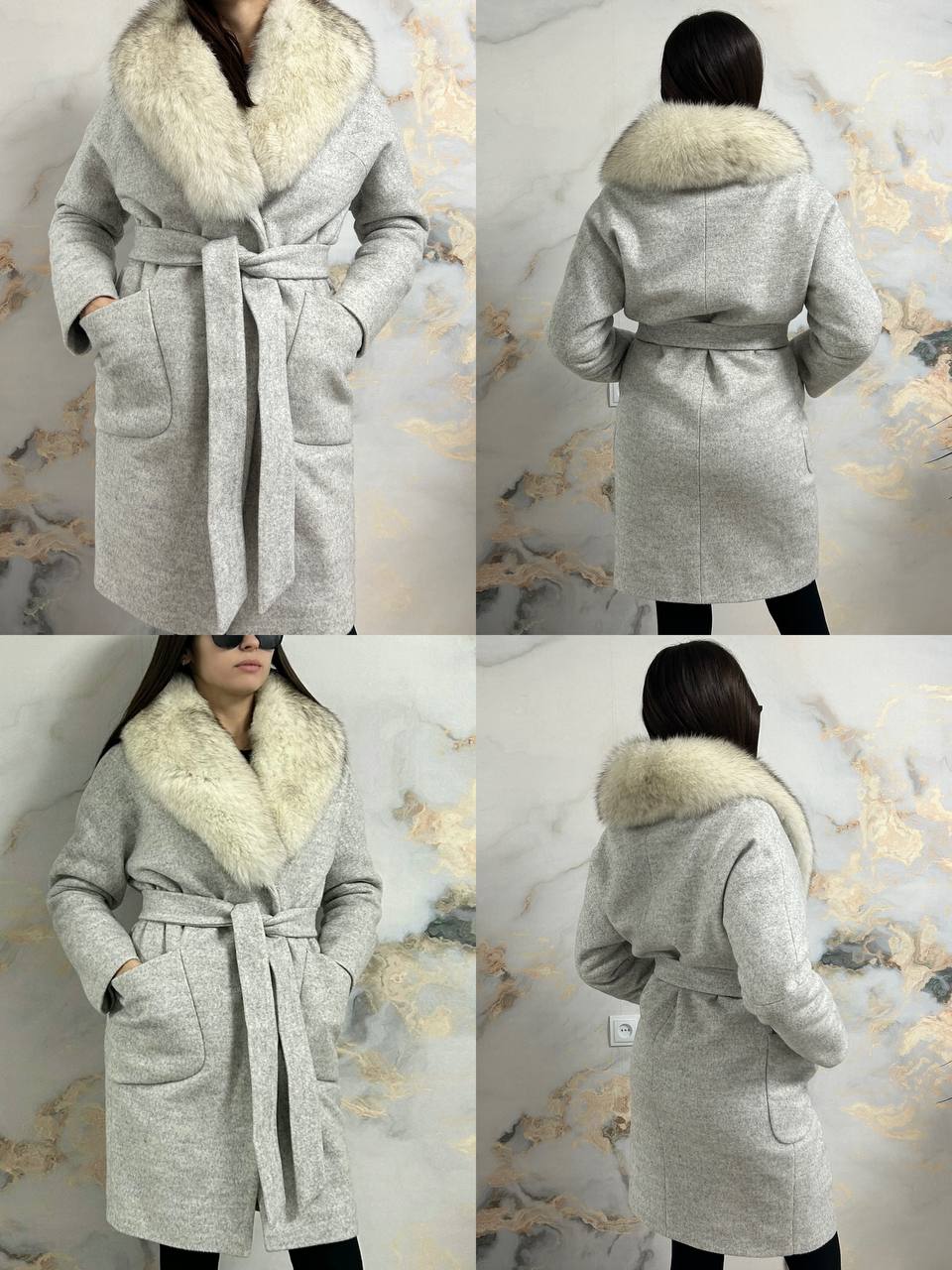 Элегантное зимнее пальто с мехом песца - частное объявление в Томск