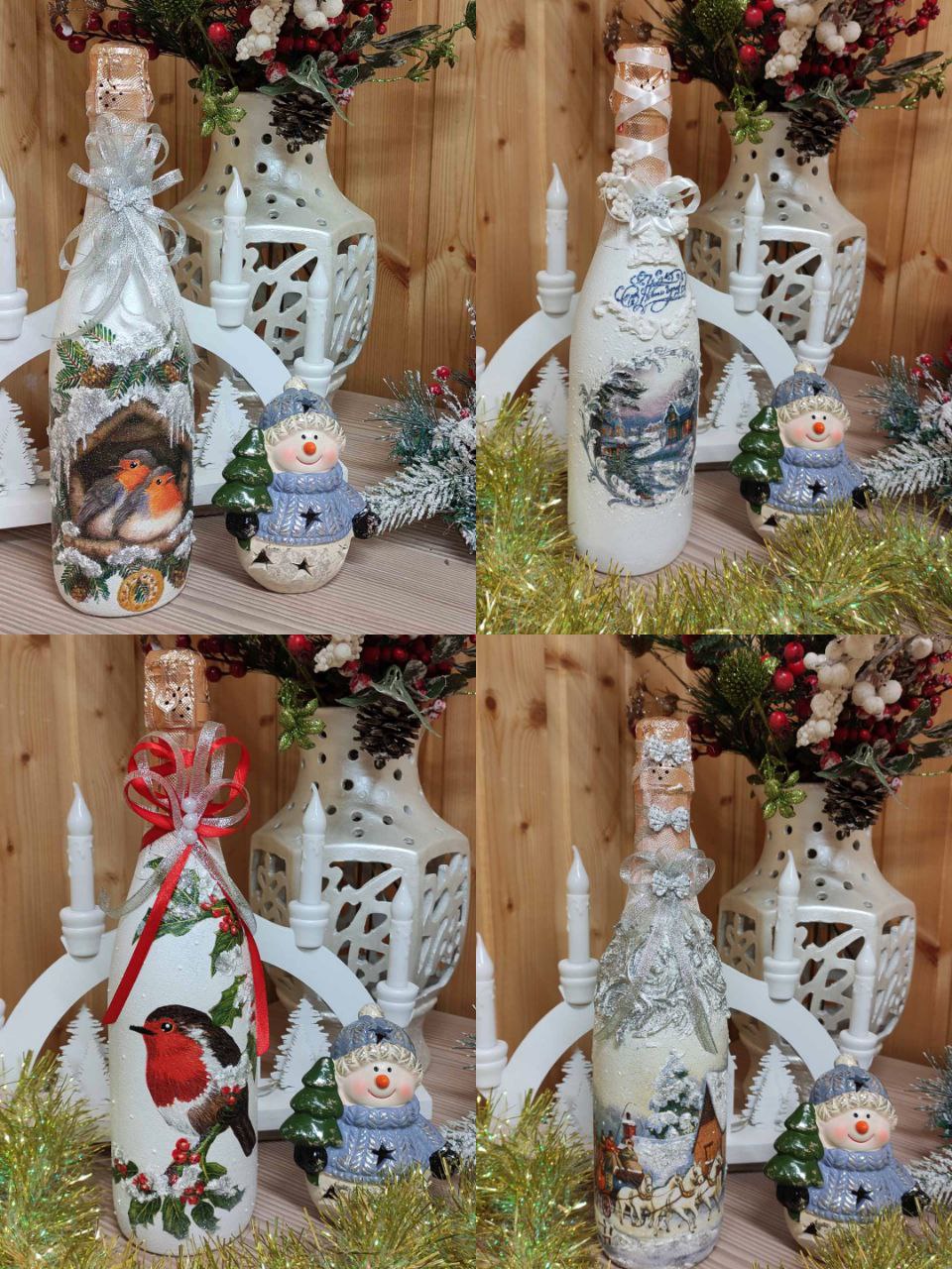 Декоративное оформление игристого на новогодний стол - Услуги в Дзержинск-Фаниполь