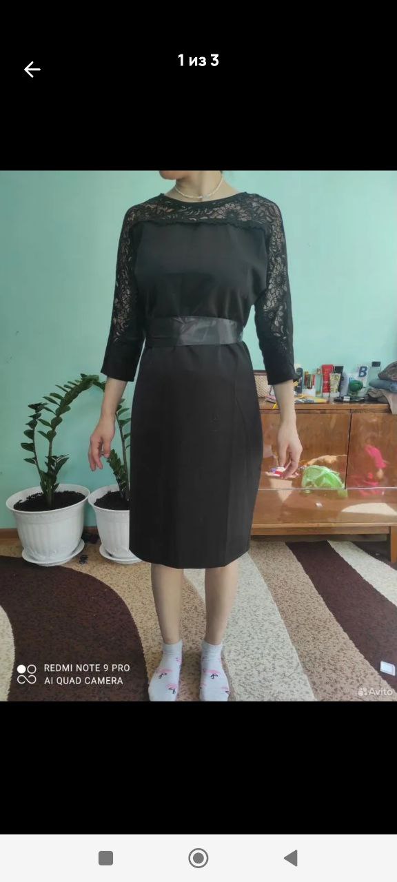 Платье черное 44 размер - Одежда в Люберцы - фото 3