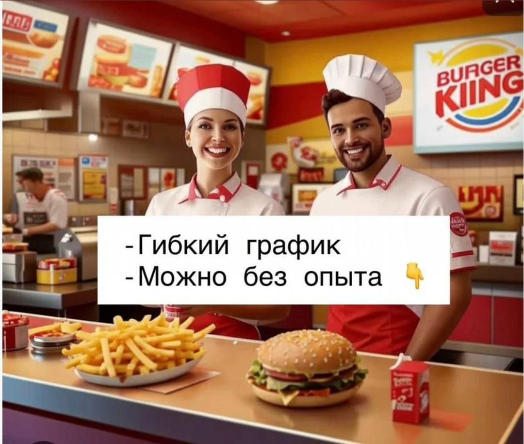 Требуется повар-кассир в Бургер Кинг - частное объявление в Уфа