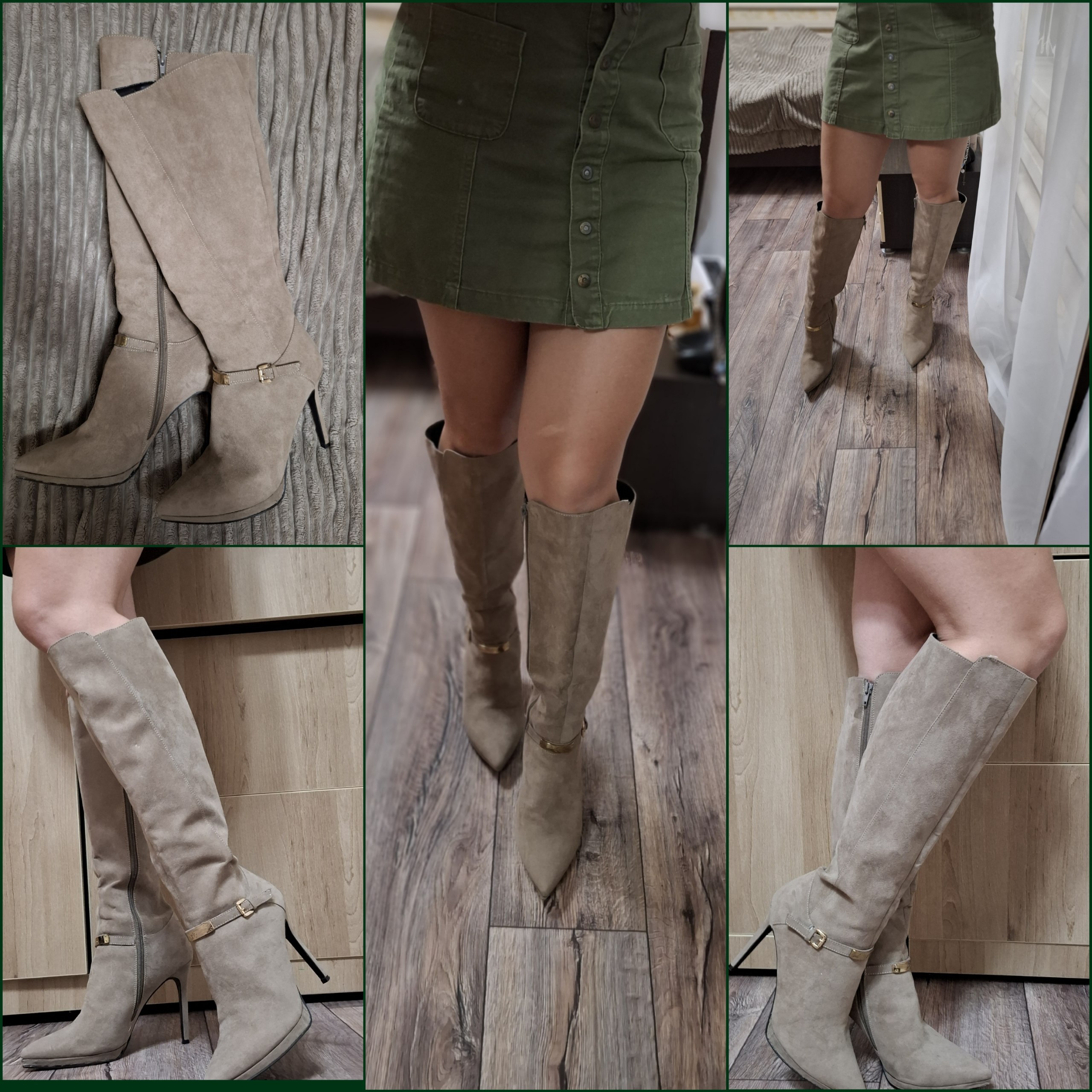 Шикарные сапоги трубы натуральный замш - Одежда в Таганрог