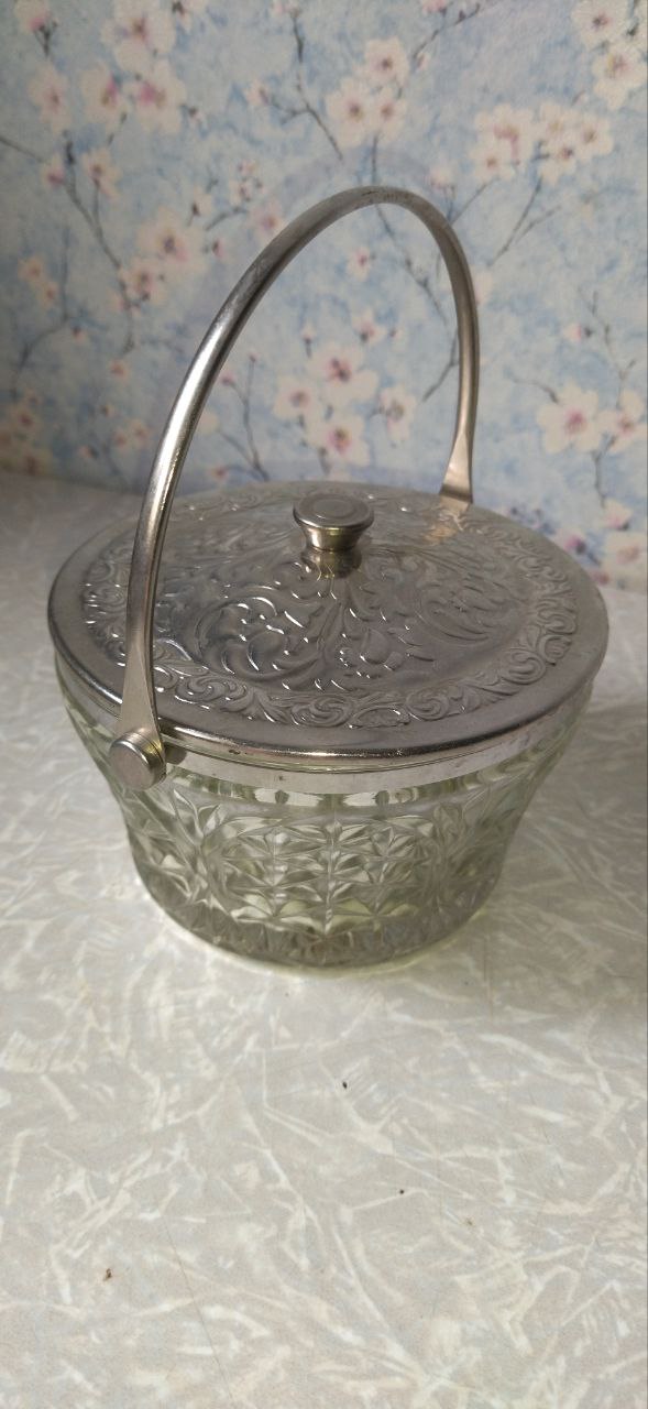 Сахарница СССР из стекла и мельхиора - Для дома и дачи в Москва