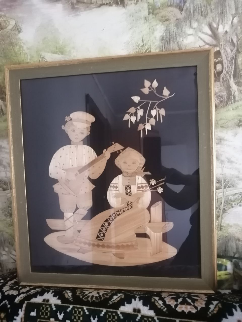 Картина из соломы в золотой рамке - Хобби и отдых в Оренбург