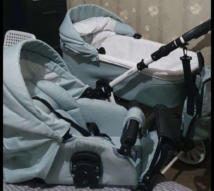 Продажа коляски бирюзового цвета - частное объявление в Курганинск