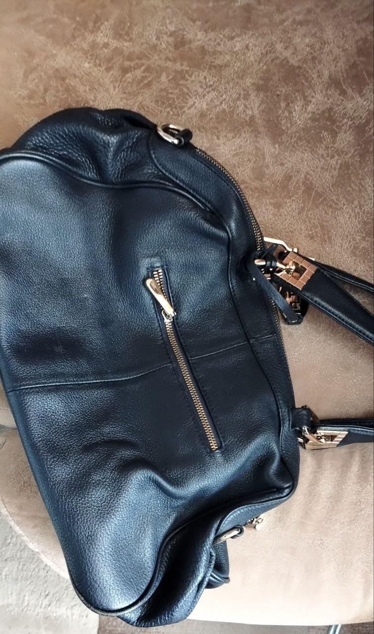 Сумка темно-синяя натуральная кожа - частное объявление в Железногорск