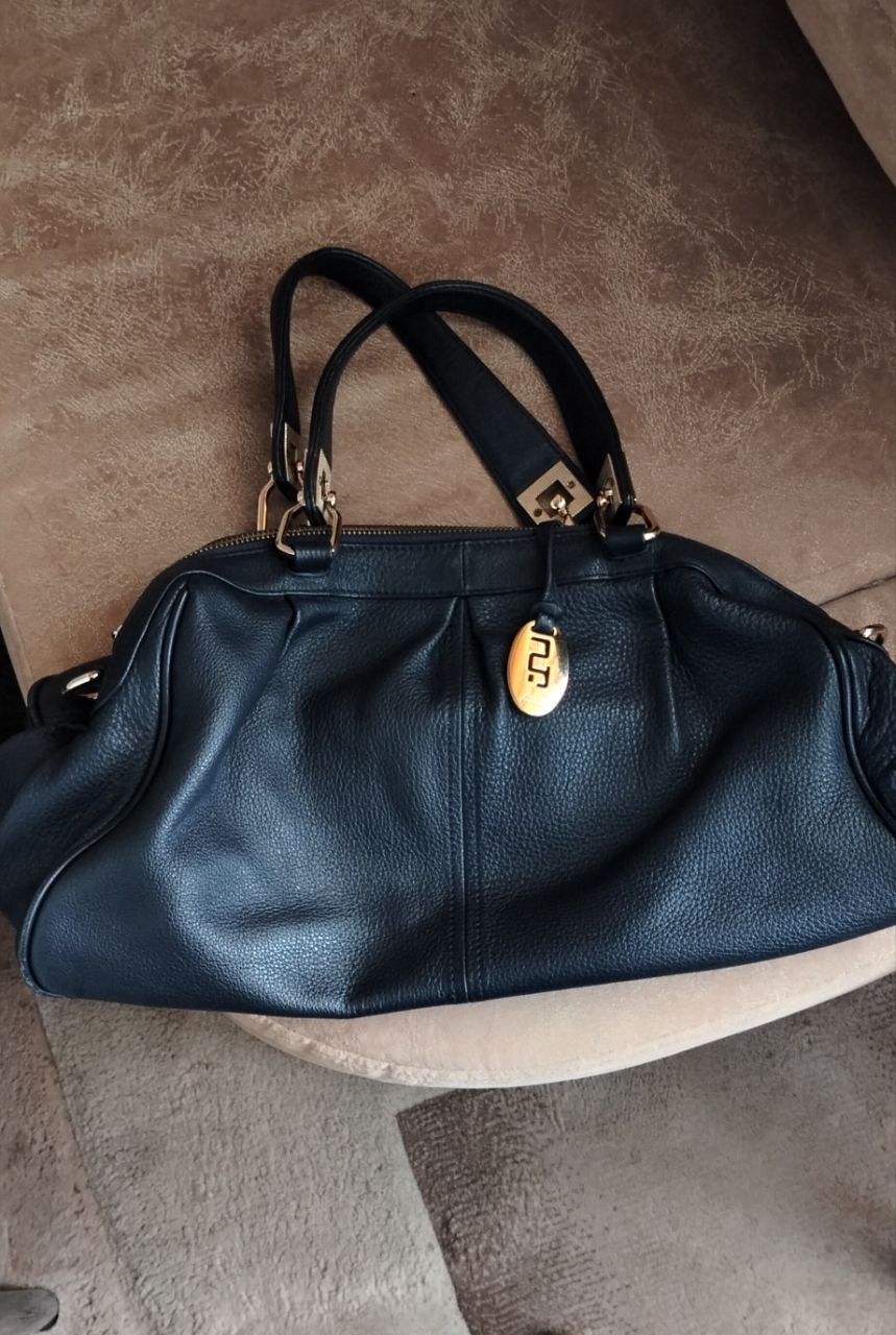 Сумка темно-синяя натуральная кожа - Одежда в Железногорск - фото 2