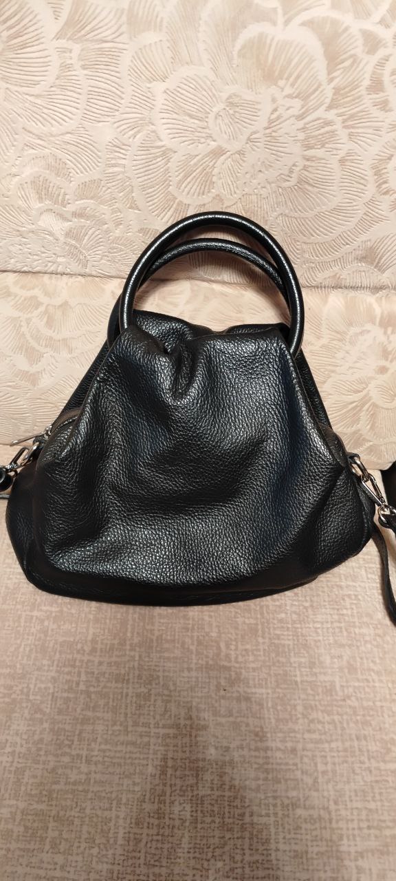 Сумка натуральная кожа черная - Одежда в Железногорск - фото 2