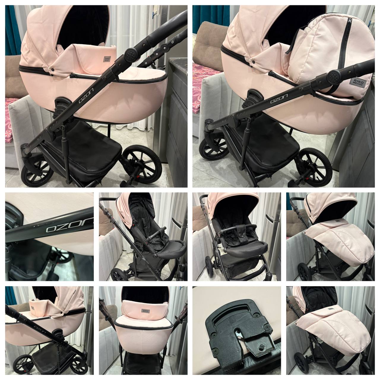 Коляска 2 в 1 Riko Basic Ozon Pastel 01 - Товары для детей в Уфа