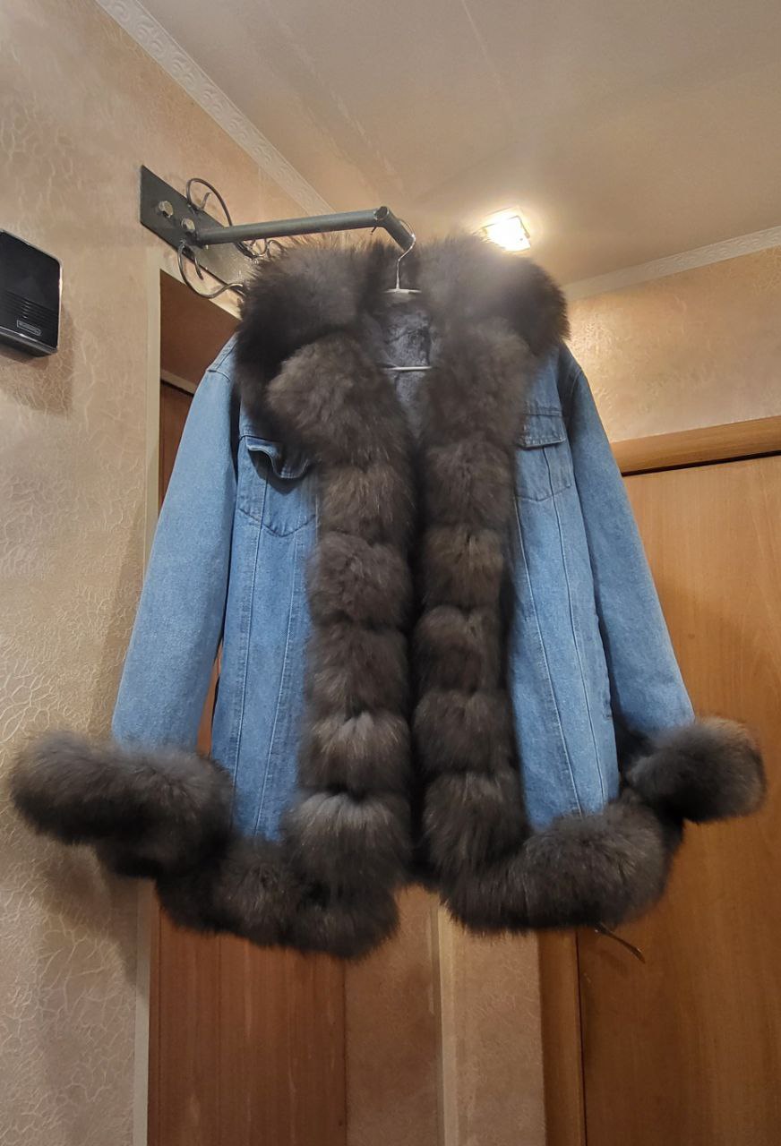 Трендовая джинсовая меховая куртка - частное объявление в Тюмень