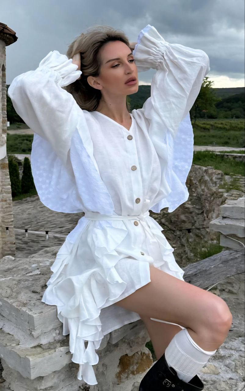 Платье Country Textile Amalfi dress olive - Одежда в Химки - фото 2