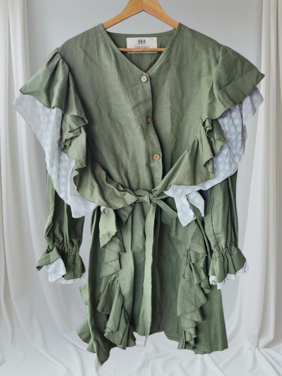 Платье Country Textile Amalfi dress olive - Одежда в Химки - фото 3