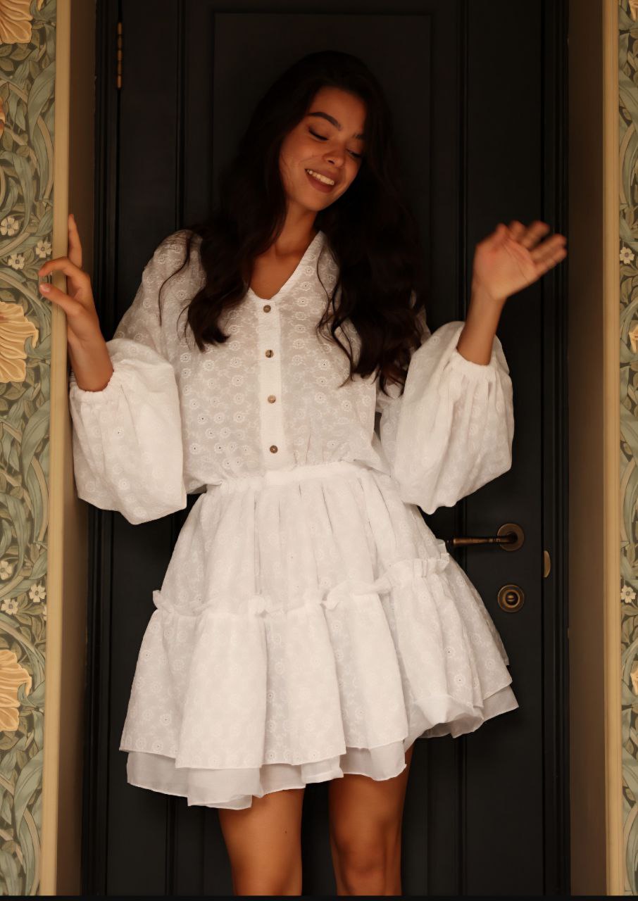 Белое платье Country Textile Serra dress mini - частное объявление в Химки