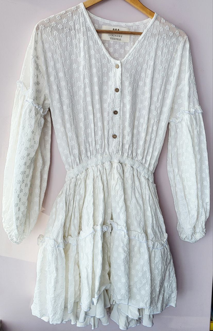 Белое платье Country Textile Serra dress mini - Одежда в Химки - фото 2