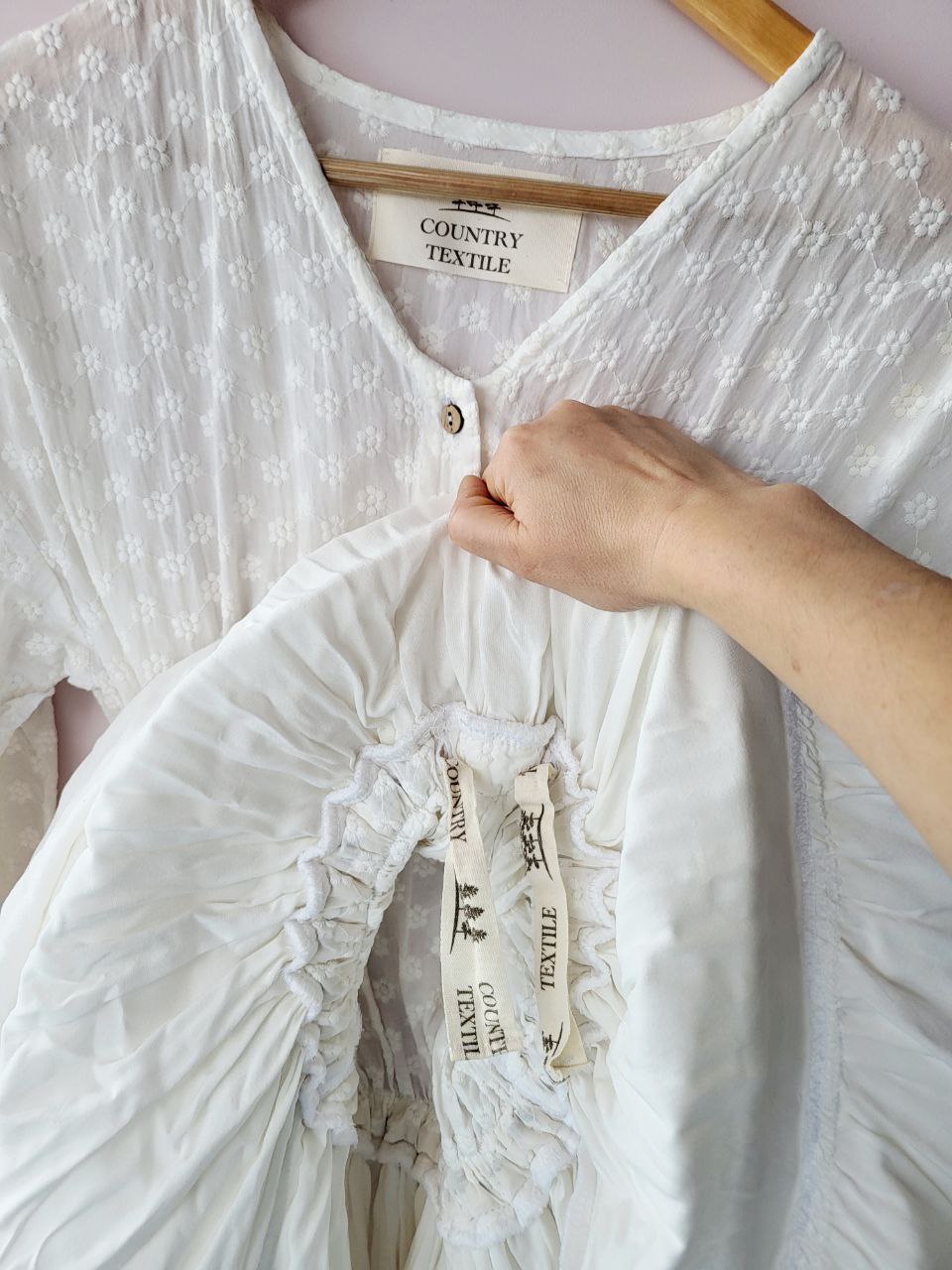 Белое платье Country Textile Serra dress mini - Одежда в Химки - фото 4