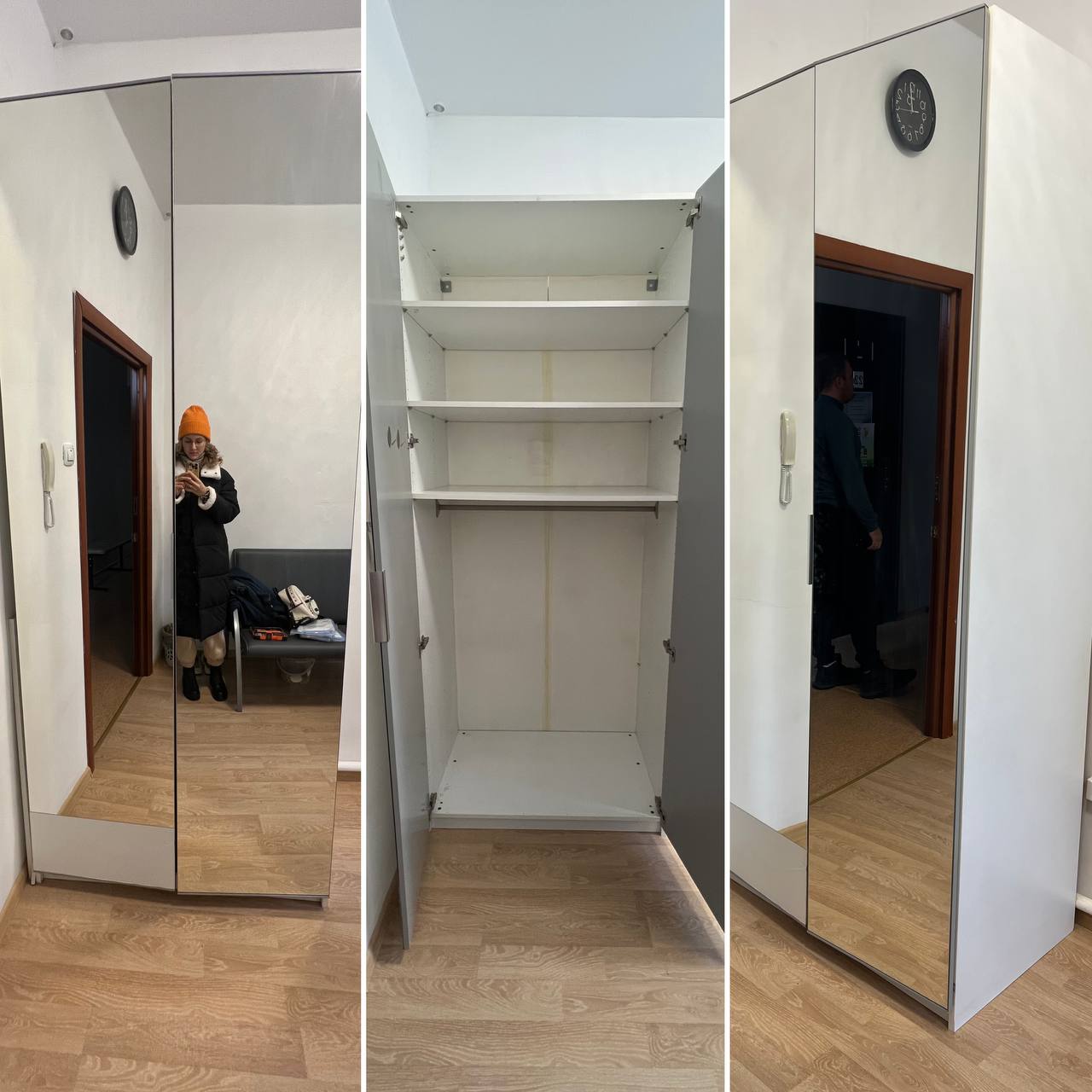 Шкаф белый с зеркальными дверцами - частное объявление в Хабаровск