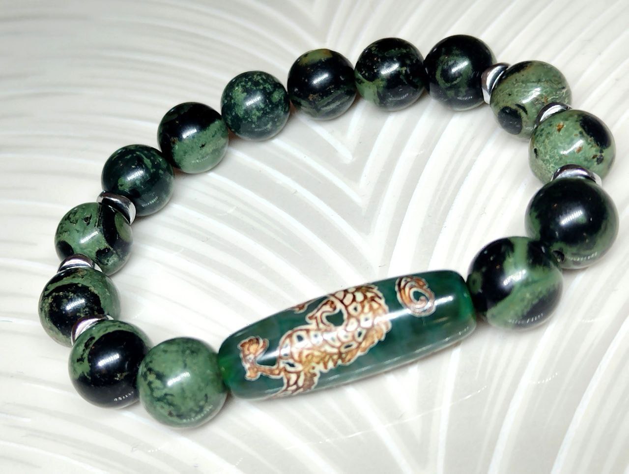 Универсальный браслет из Ящмы Камбабы и Дзи Дракона из Агата - Хобби и отдых в Владивосток