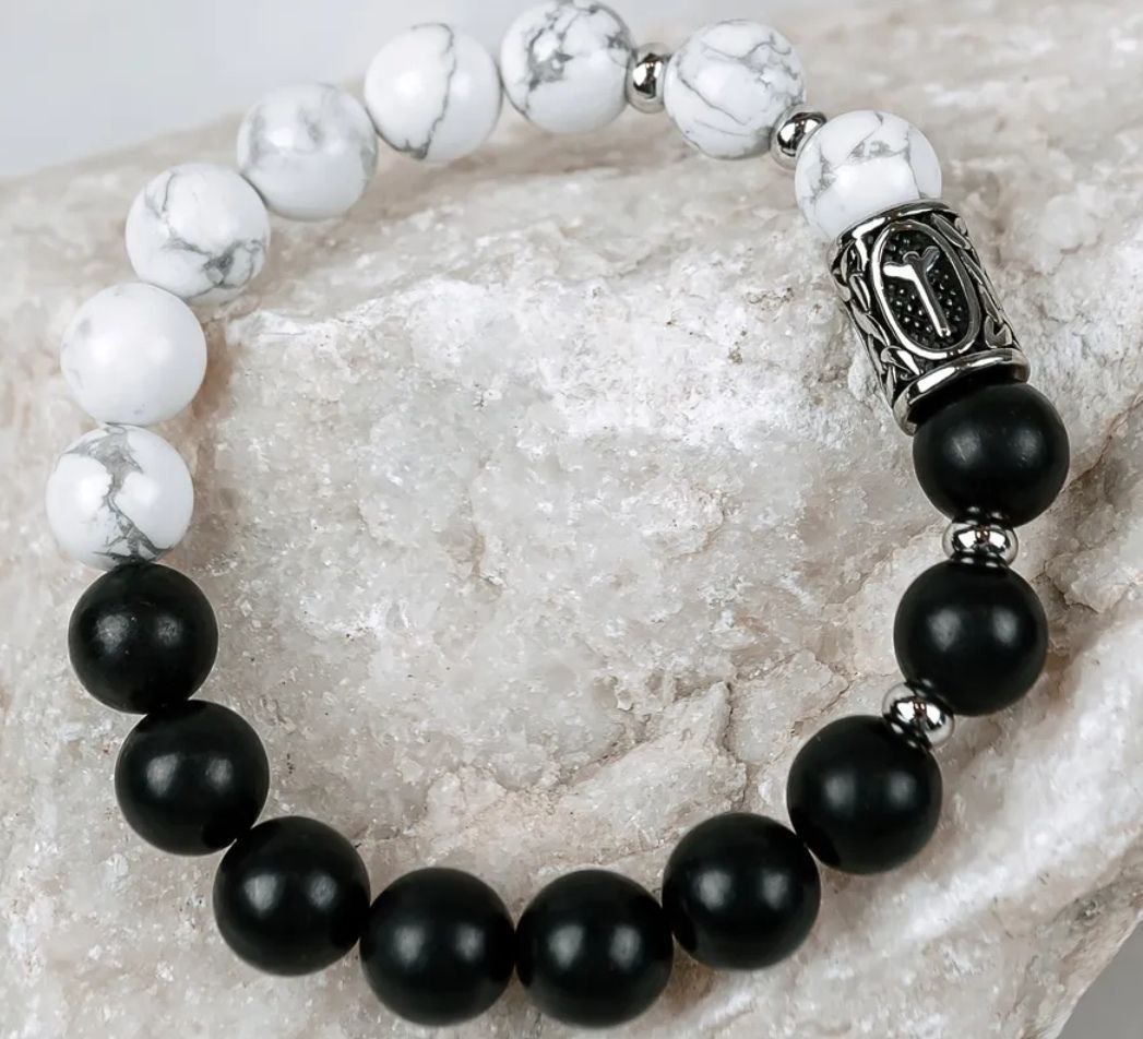 Универсальный браслет с Кахолонгом, Черным Агатом и Руной Альгиз - Хобби и отдых в Владивосток