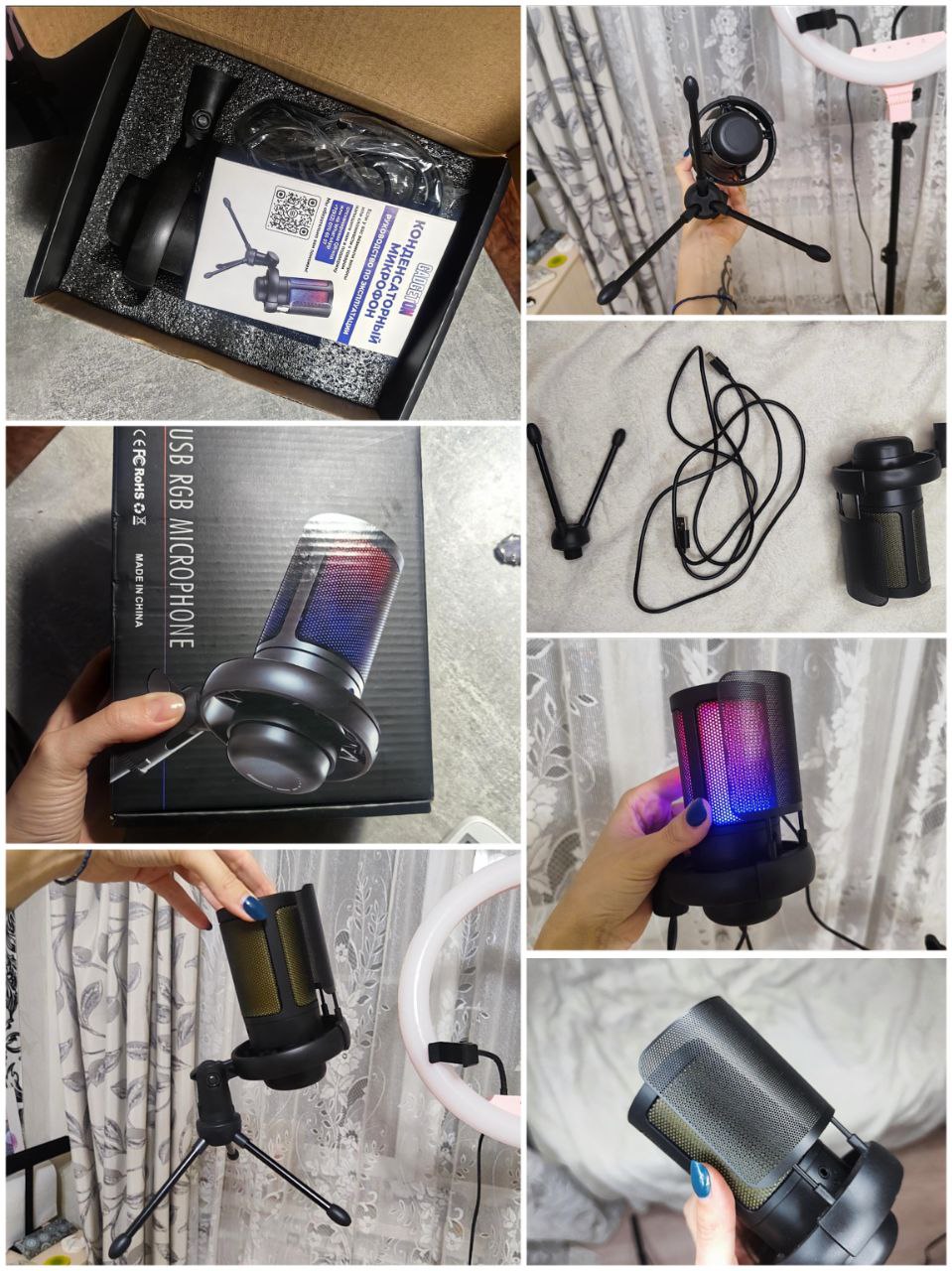 Микрофон RGB с поп-фильтром - частное объявление в Краснодар