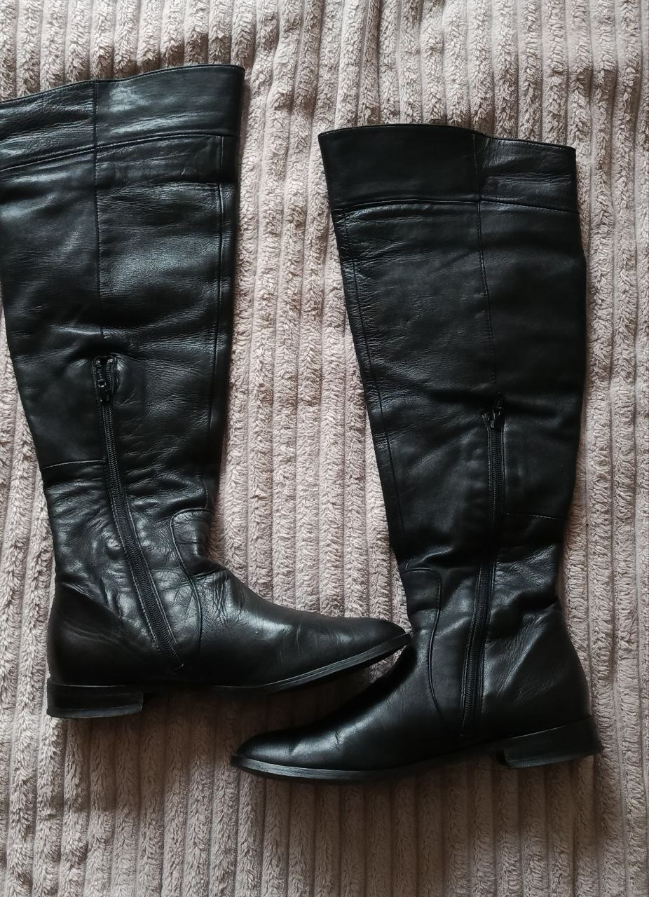 Женские сапоги высокие из натуральной кожи - Одежда в Санкт-Петербург