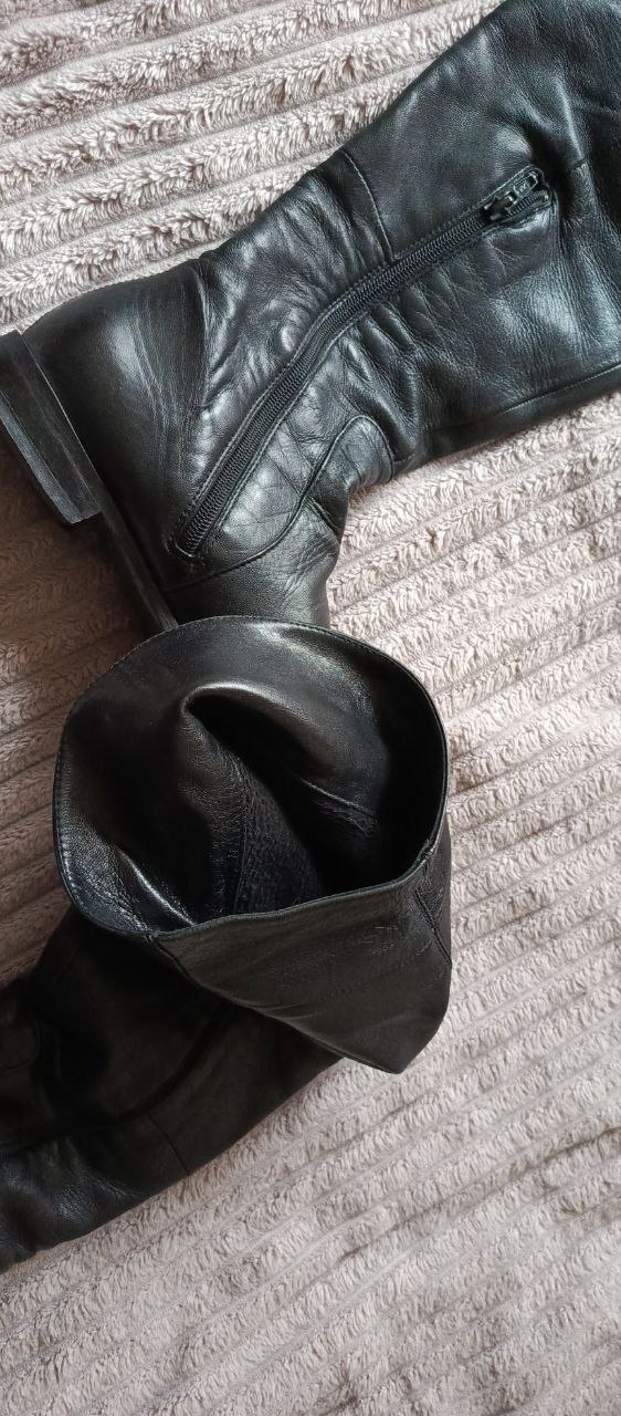 Женские сапоги высокие из натуральной кожи - Одежда в Санкт-Петербург - фото 2