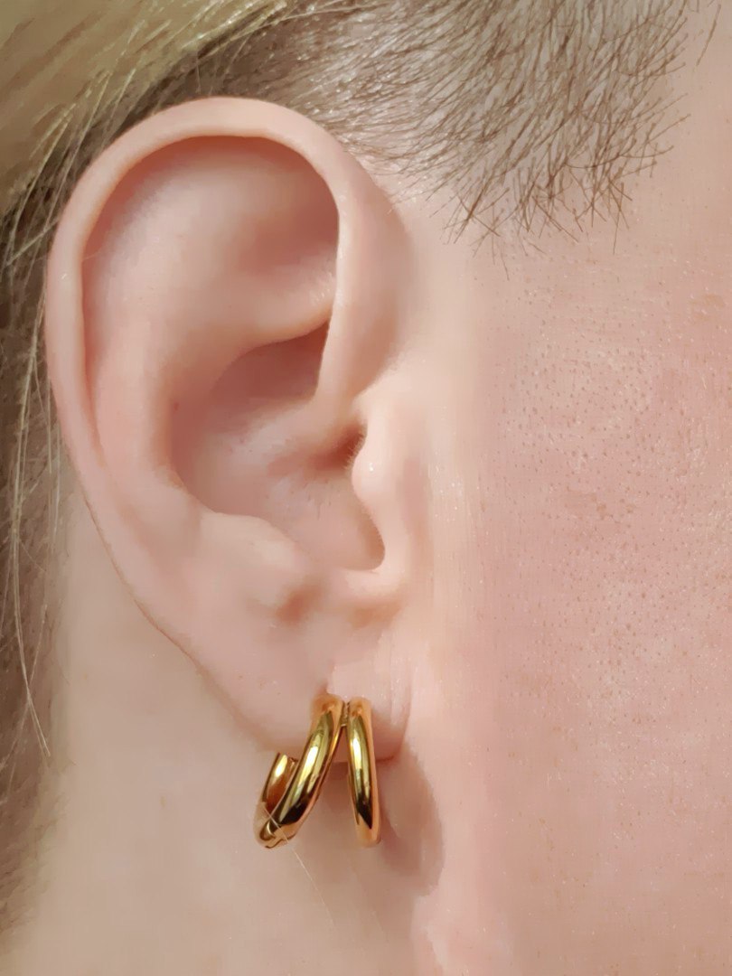 Оригинальные позолоченные серьги кольца - частное объявление в Светлогорск