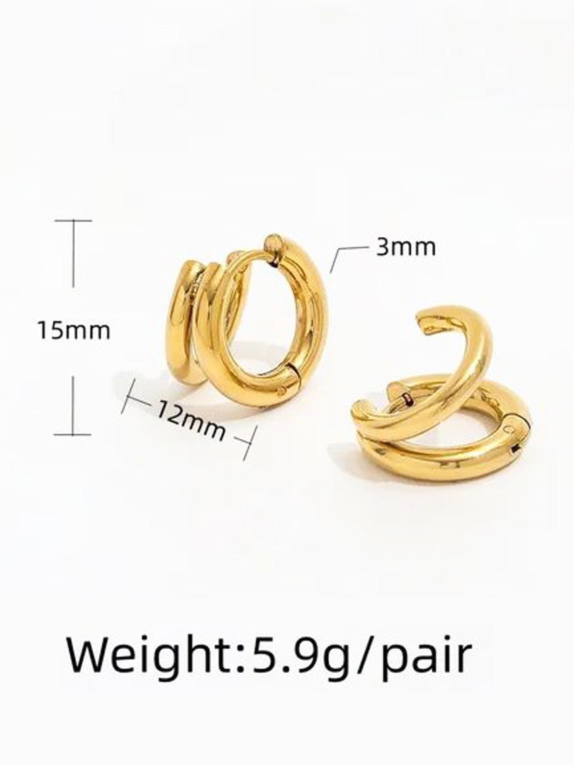 Оригинальные позолоченные серьги кольца - Одежда в Светлогорск - фото 4