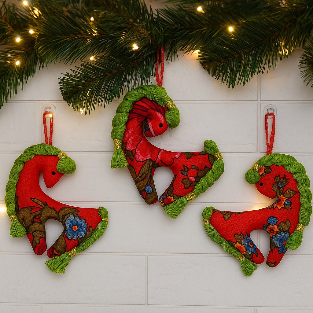 Елочные игрушки «Лошадки» ручной работы - Хобби и отдых в Химки - фото 5