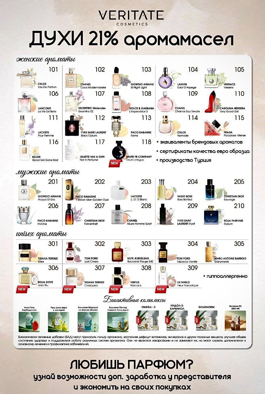 Работа в парфюмерной компании VERITATE - частное объявление в Арзамас