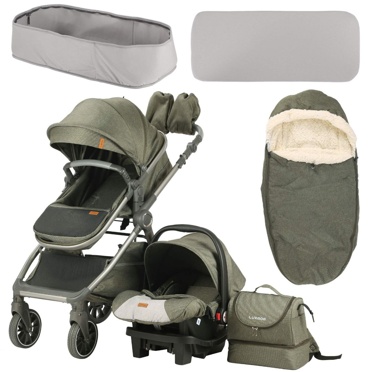 Продам коляску Luxmom V8 3в1 (зеленый) - частное объявление в Королёв