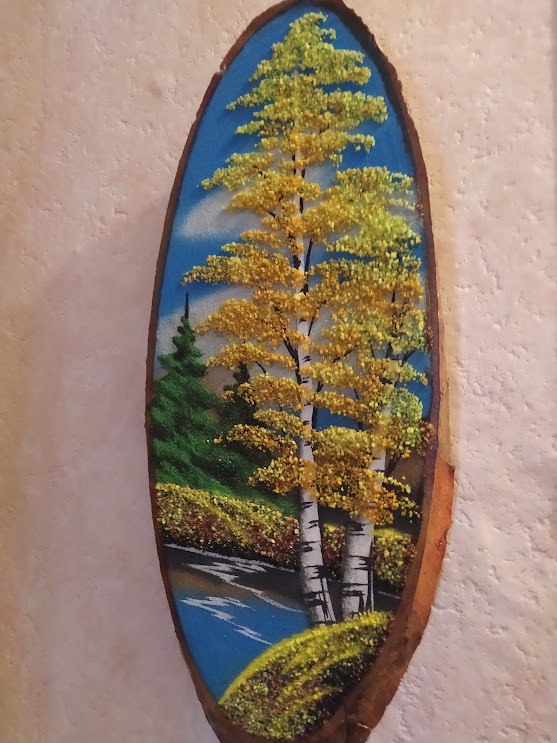 Картина ручной работы на срезе дерева с уральскими самоцветами - Хобби и отдых в Нижний Новгород