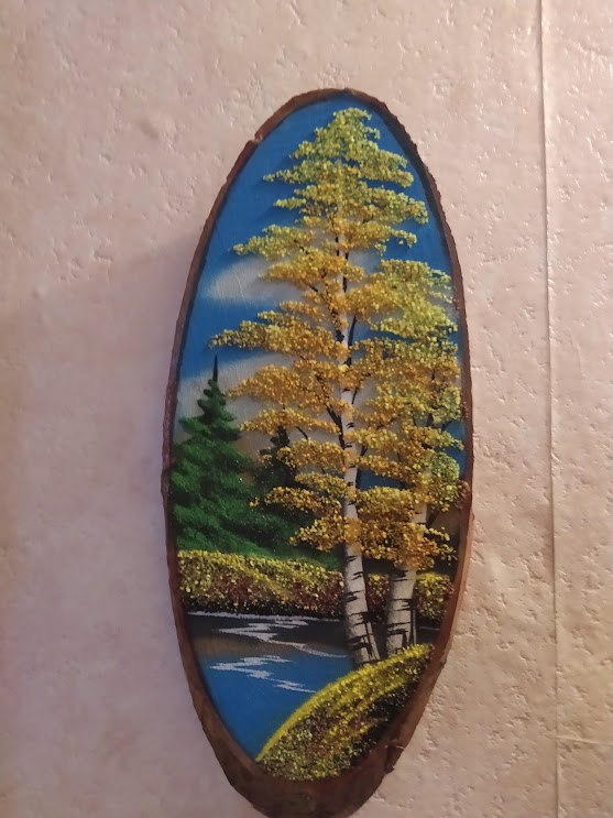 Картина ручной работы на срезе дерева с уральскими самоцветами - Хобби и отдых в Нижний Новгород - фото 3