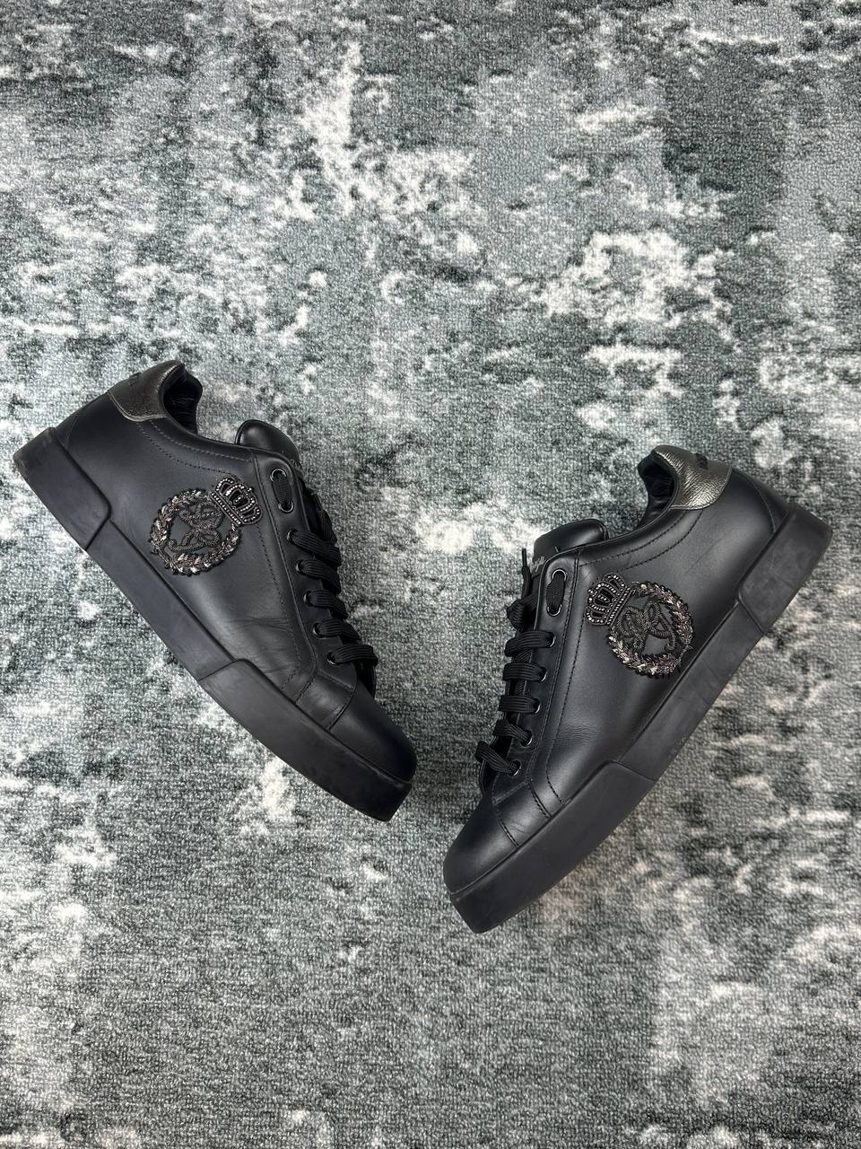 Dolce & Gabbana Black Leather Portofino Crown Patch - Одежда в Архангельск - фото 4