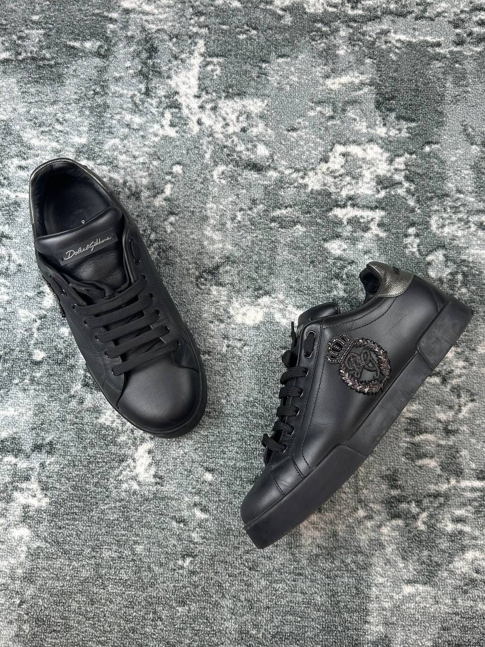 Dolce & Gabbana Black Leather Portofino Crown Patch - Одежда в Архангельск - фото 6