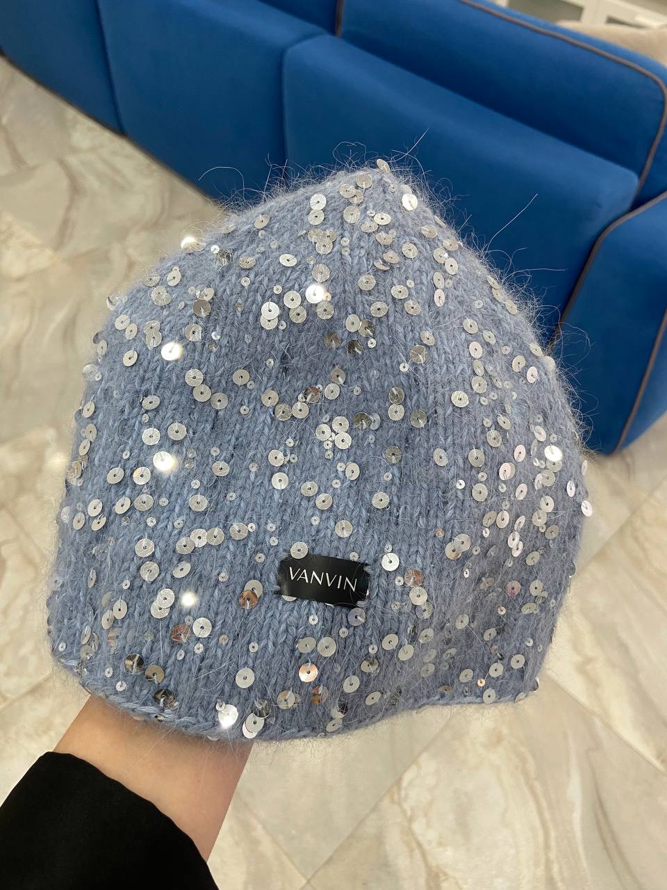 Шапочка из пуха норки с пайетками - Одежда в Иркутск - фото 2