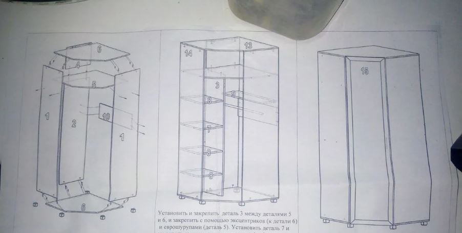 Шкаф-пенал угловой распашной - Для дома и дачи в Нижний Новгород