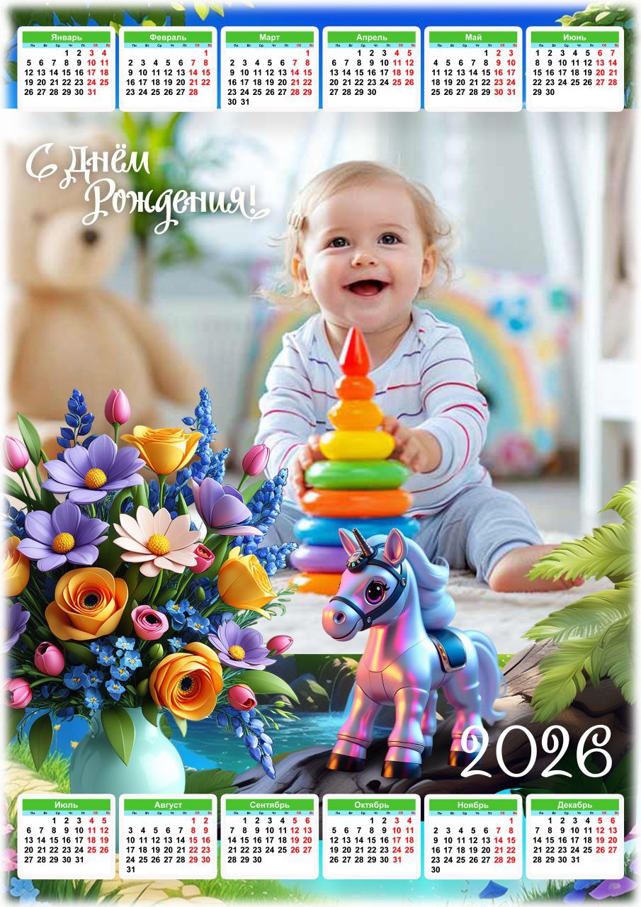 Плакатный календарь на 2026 год с личной фотографией - Хобби и отдых в Сургут - фото 3